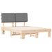 Estructura de cama matrimonial 143x211 Estructura de cama matrimonial 143x211 Madera/ Gris Claro