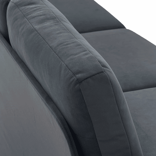 Sofá de canto de 3 lugares - multifuncional, com 4 compartimentos de arrumação, chaise longue, confortável - cinzento escuro
