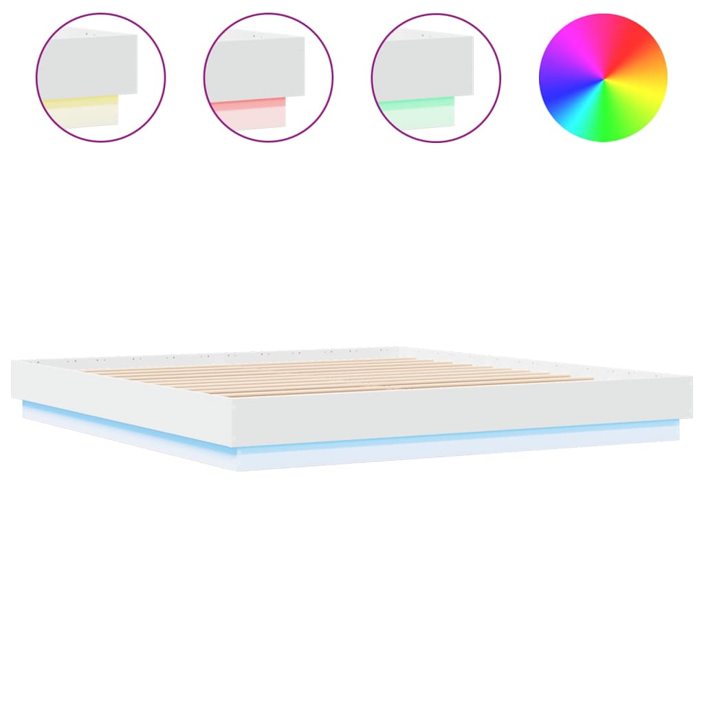 Estructura De Cama Doble Matrimonial 203x203 Blanco