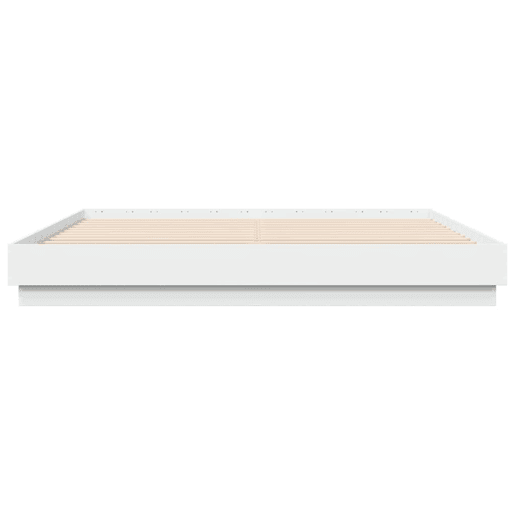 Estrutura de Cama de casal moderno com luzes LED 200x200 cm branco