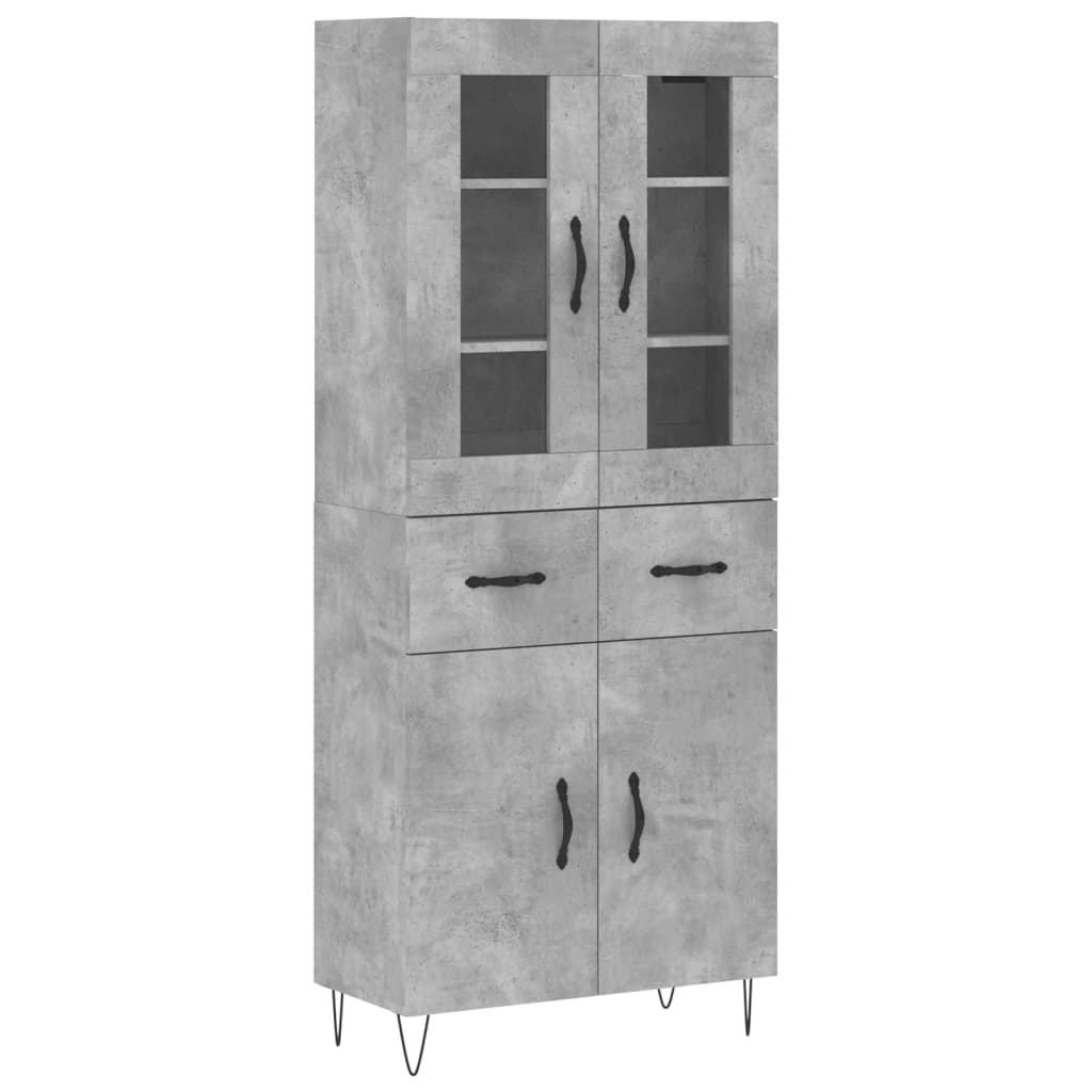 Aparador alto - Mueble de almacenamiento 69 Gris