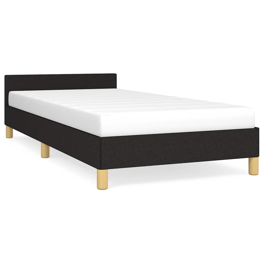Estructura de cama individual para adultos 83x207 Negro