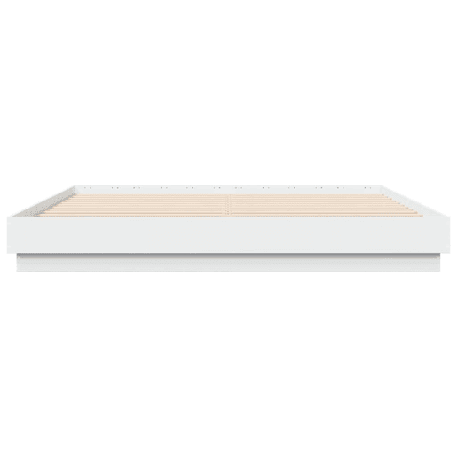 Estrutura de Cama de casal simple com luzes LED 180x200 cm branco