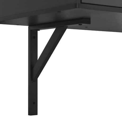 Penteadeira suspensa 100x105x45 cm - 3 gavetas, espelho, tomadas, suporte para tablet e bebida - Preto