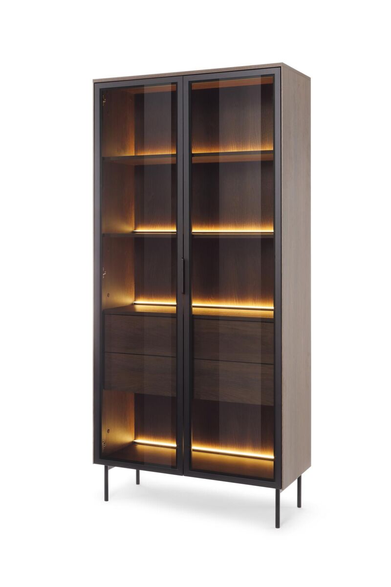 Vitrina lumi 92x39x195 marrón