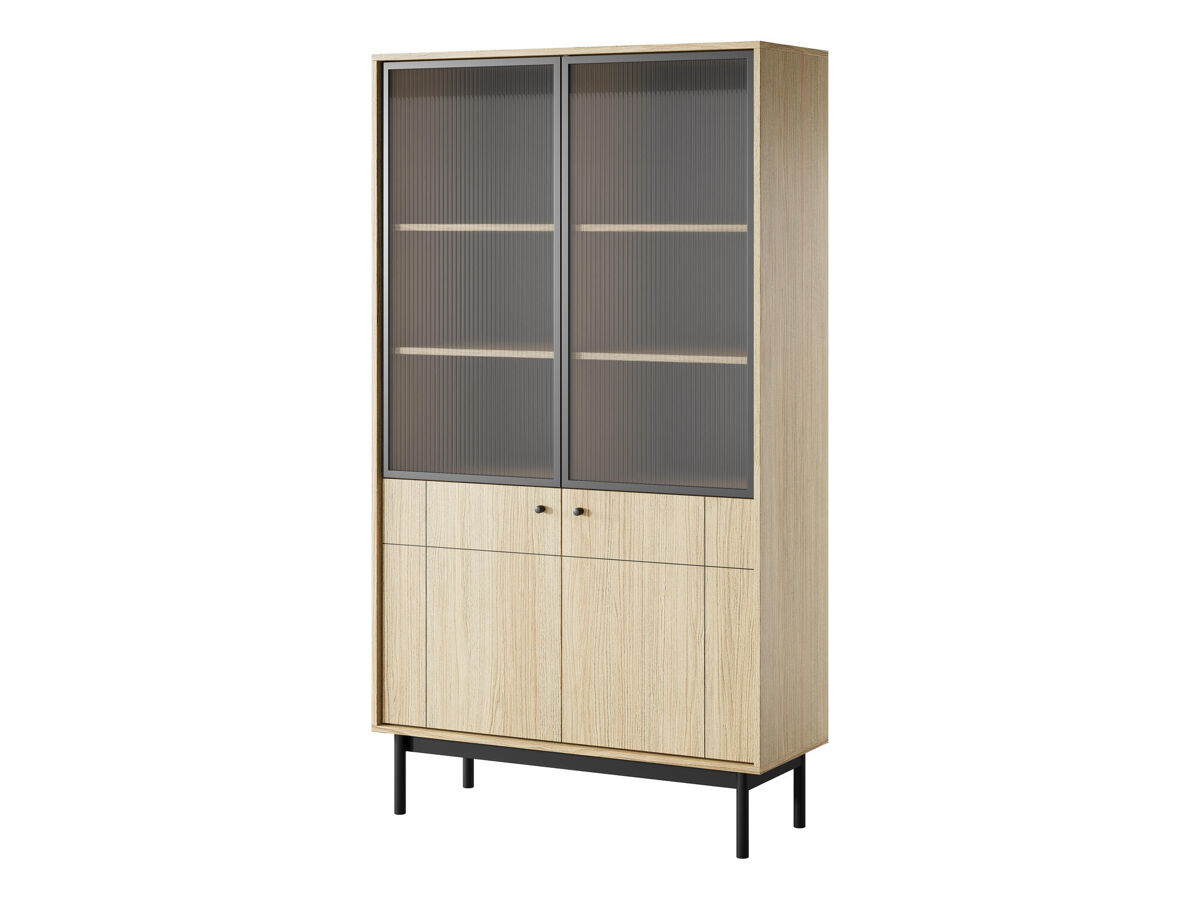 Vitrina japandi 104x39x185 beige