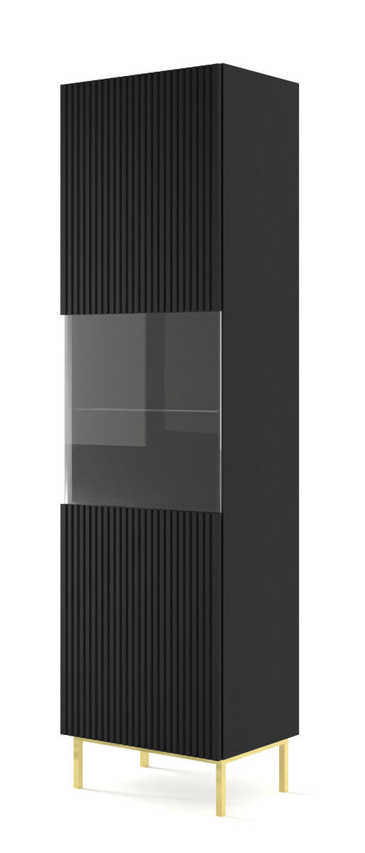 Vitrina ravenna b 60x42x217 negro, dorado