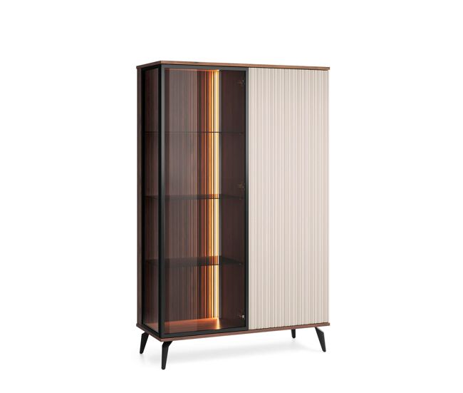 Vitrina vici 103x39x162 beige