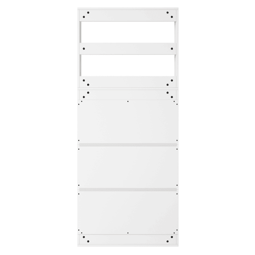 Sapateira com 3 portas - Prateleira para sapatos, gancho para chapéus e bolsas - Branco