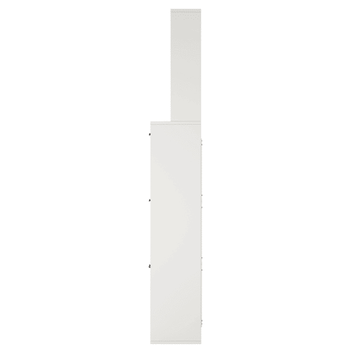 Sapateira com 3 portas - Prateleira para sapatos, gancho para chapéus e bolsas - Branco
