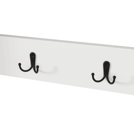 Sapateira com 3 portas - Prateleira para sapatos, gancho para chapéus e bolsas - Branco