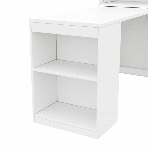Mesa multifuncional 130 x 51 x 137 cm - secretária e armário com 4 compartimentos, grande capacidade - branco