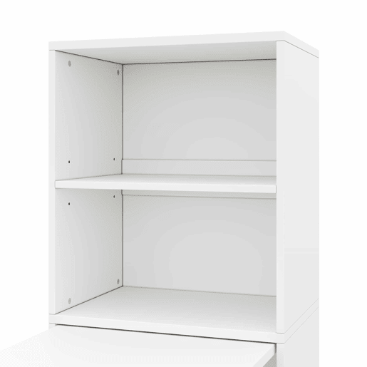 Mesa multifuncional 130 x 51 x 137 cm - secretária e armário com 4 compartimentos, grande capacidade - branco