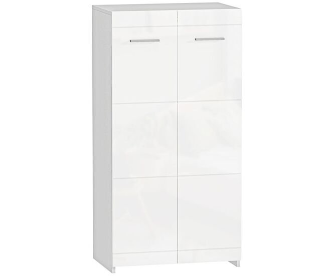Homcom mueble zapatero, armario para zapatos moderno con estantes ajustables, para 10 pares de zapatos, zapatero para pasillo, recibidor, 55x36x108 cm