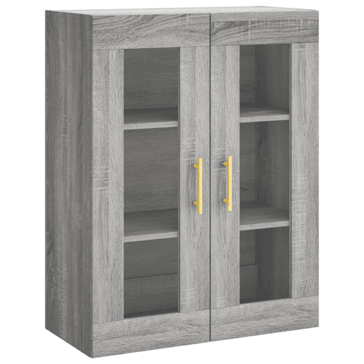Armário alto - Bufete - Móvel de apoio 69,5x34x180 cm derivados de madeira sonoma cinza pt1109