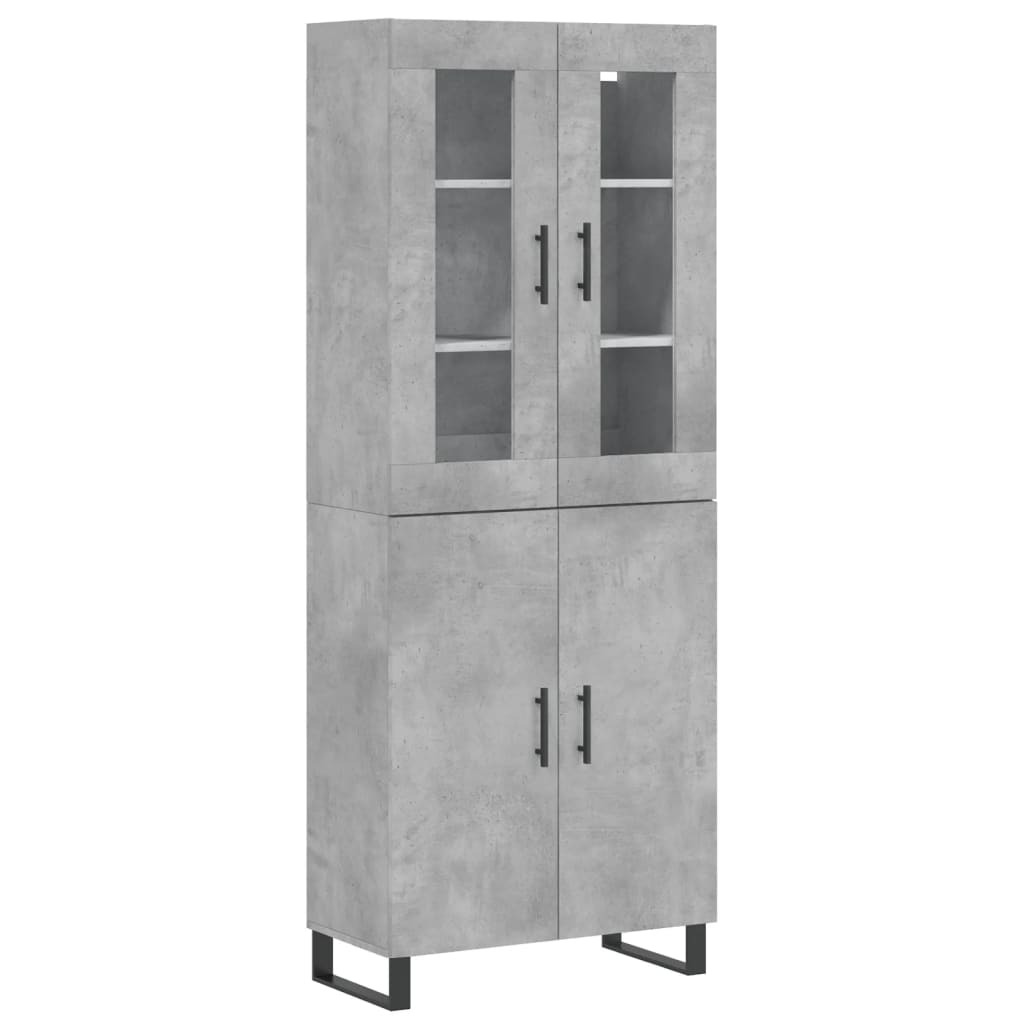 Aparador alto - Mueble de almacenamiento 2 pcs 69 Gris