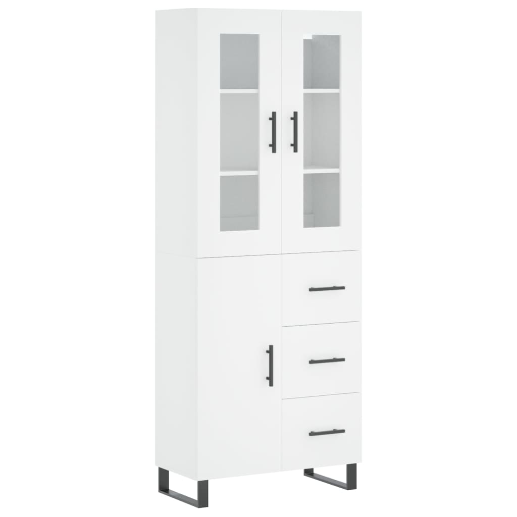 Aparador alto - Mueble de almacenamiento 2 pcs 69 Blanco