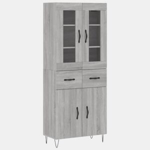 Armário alto - Bufete - Móvel de apoio 69,5x34x180 cm derivados de madeira sonoma cinza pt1123