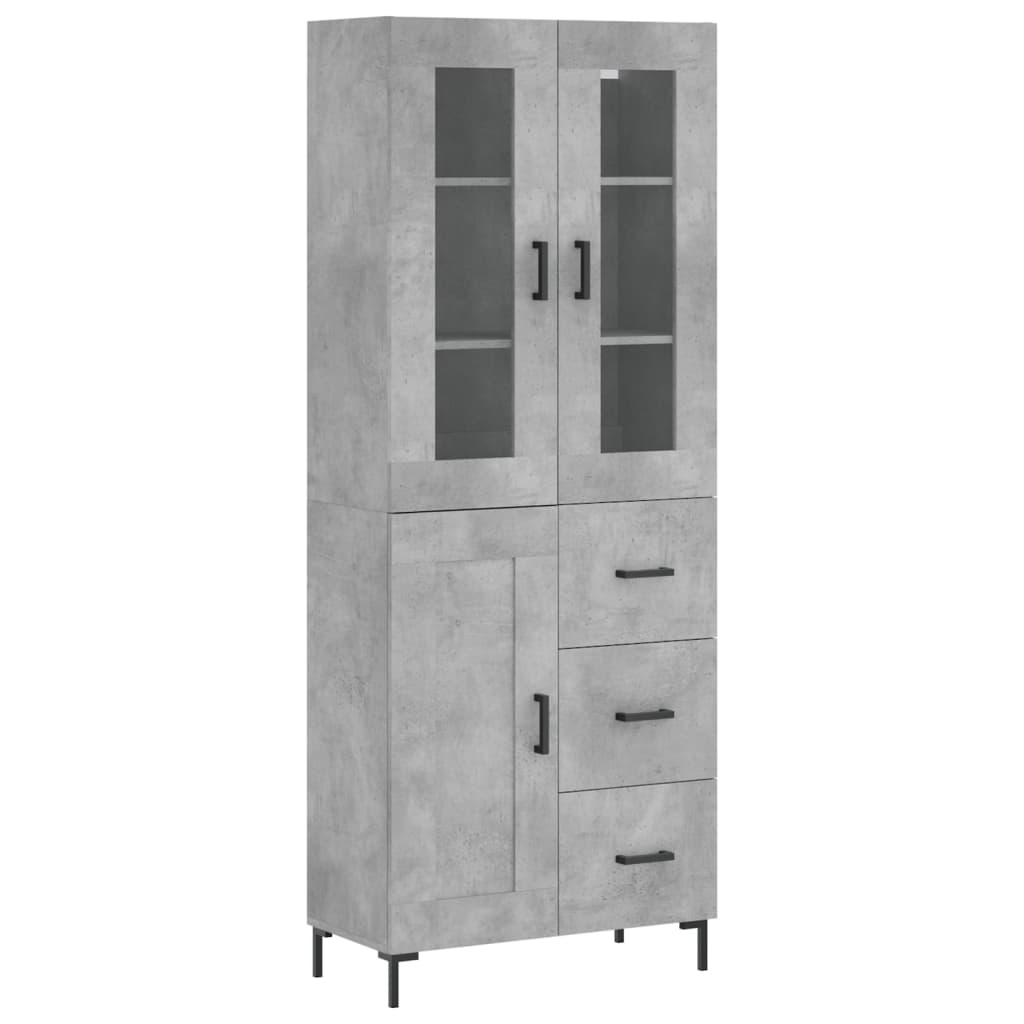 Aparador alto - Mueble de almacenamiento 69 Gris