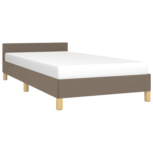 Estrutura de cama de solteiro para adultos c cabeceira tecido 80x200 cm