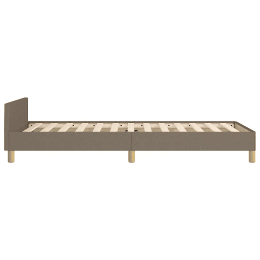 Estrutura de cama de solteiro para adultos c cabeceira tecido 80x200 cm