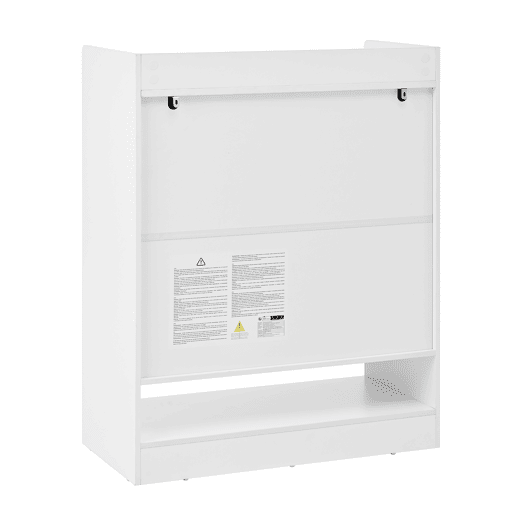 Sapateira moderna 75x36x95,5 cm - 2 portas, 1 gaveta, prateleiras ajustáveis, branca