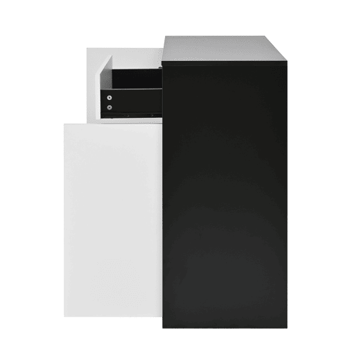 Sapateira 105x39,5x86 cm - 2 portas, 1 gaveta, prateleira ajustável - Preto e Branco