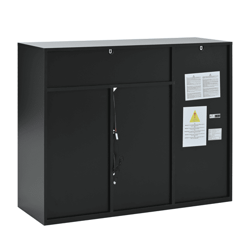 Sapateira 105x39,5x86 cm - 2 portas, 1 gaveta, prateleira ajustável - Preto e Branco