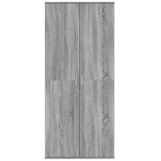 Armário alto - Bufete - Móvel de apoio 80x35x180 cm madeira processada sonoma cinza pt1326