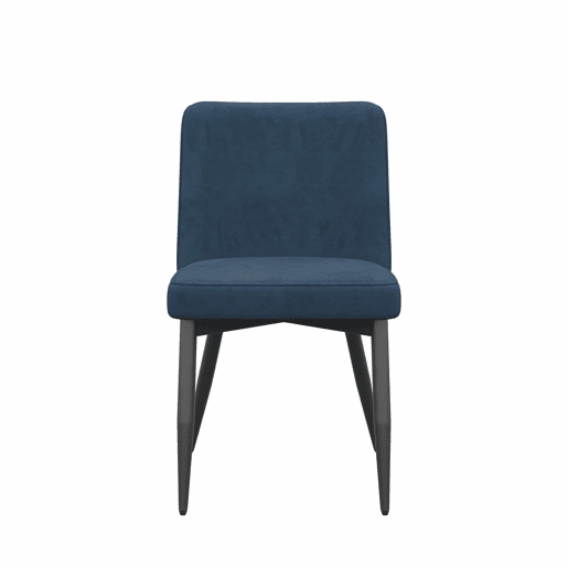 Cadeiras de sala de jantar 2 unidades - confortáveis e respiráveis, estilo moderno, veludo - azul escuro