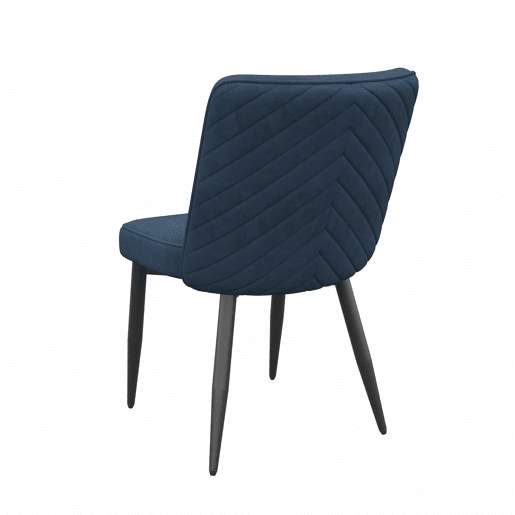 Cadeiras de sala de jantar 2 unidades - confortáveis e respiráveis, estilo moderno, veludo - azul escuro