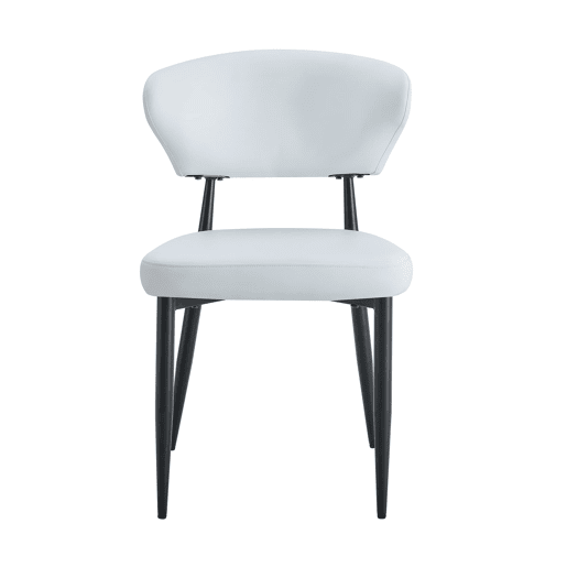 Cadeiras de sala de jantar 2 unidades - design ergonómico minimalista - preto e branco