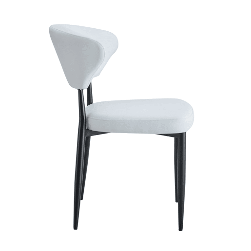 Cadeiras de sala de jantar 2 unidades - design ergonómico minimalista - preto e branco