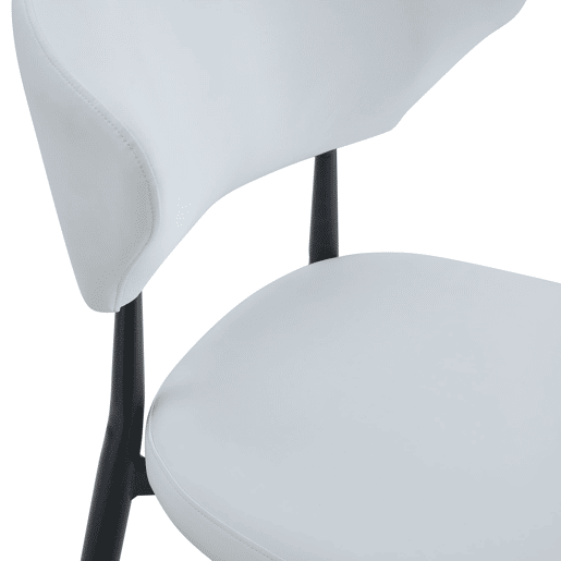 Cadeiras de sala de jantar 2 unidades - design ergonómico minimalista - preto e branco