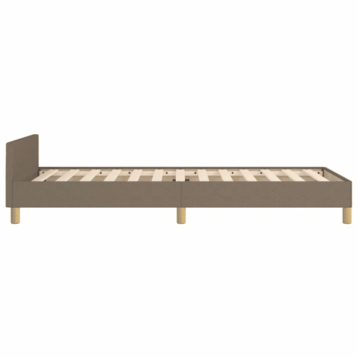 Estrutura de cama de solteiro para adultos c cabeceira tecido 90x200 cm