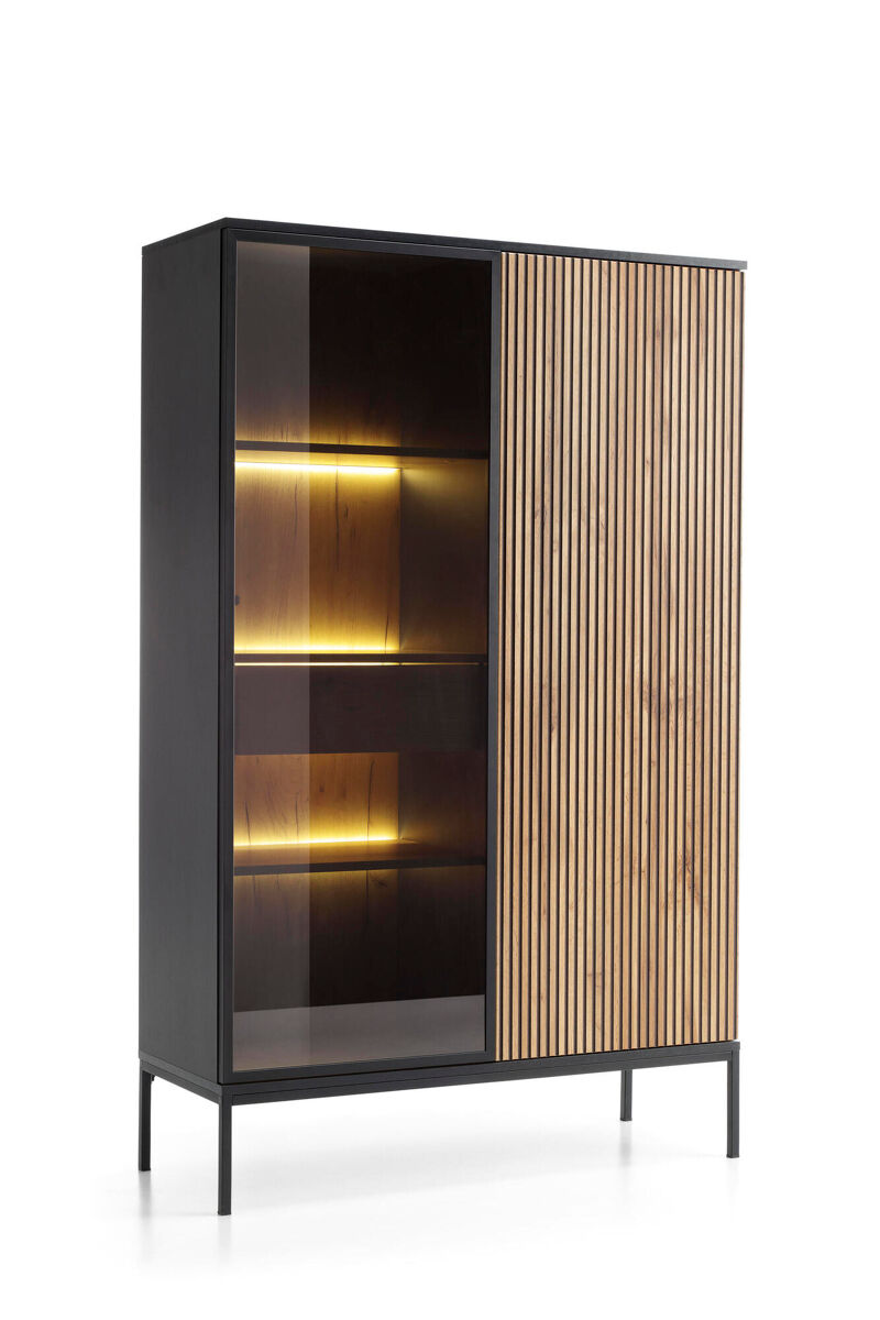 Vitrina sento 104x39x166 negro