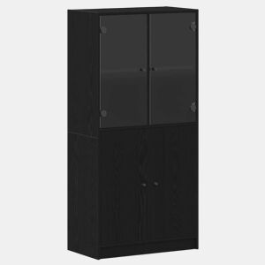 Aparador - Bufete - Móvel de apoio Carvalho Preto 68 x 37 x 142 cm pt1585