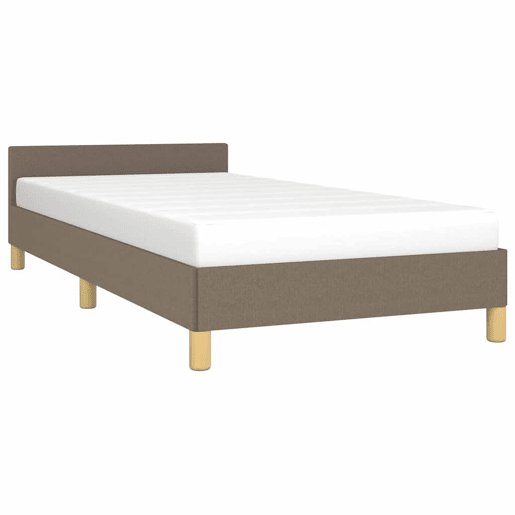 Estrutura de cama de solteiro para adultos c cabeceira tecido 90x190 cm