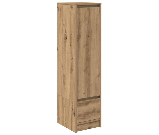 Aparador - mueble de almacenamiento artisan roble 29,5x34x119,5 cm madera de ingeniería es1634