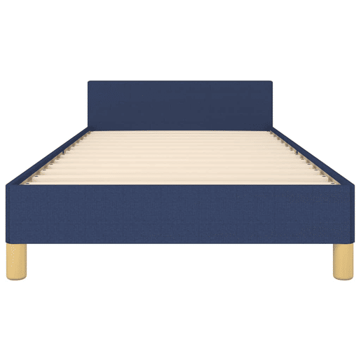 Estrutura de cama de solteiro para adultos c cabeceira tecido 90x190 cm azul