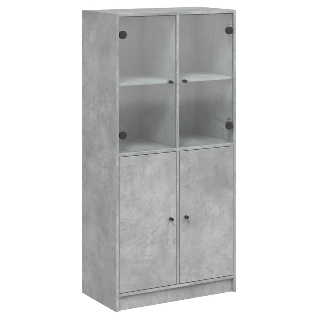 Aparador alto - Mueble de almacenamiento 68 Gris