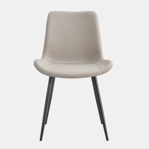 Cadeiras de sala de jantar 4 unidades - modernas, assento amplo, encosto, pés antiderrapantes - Preto+Cinza
