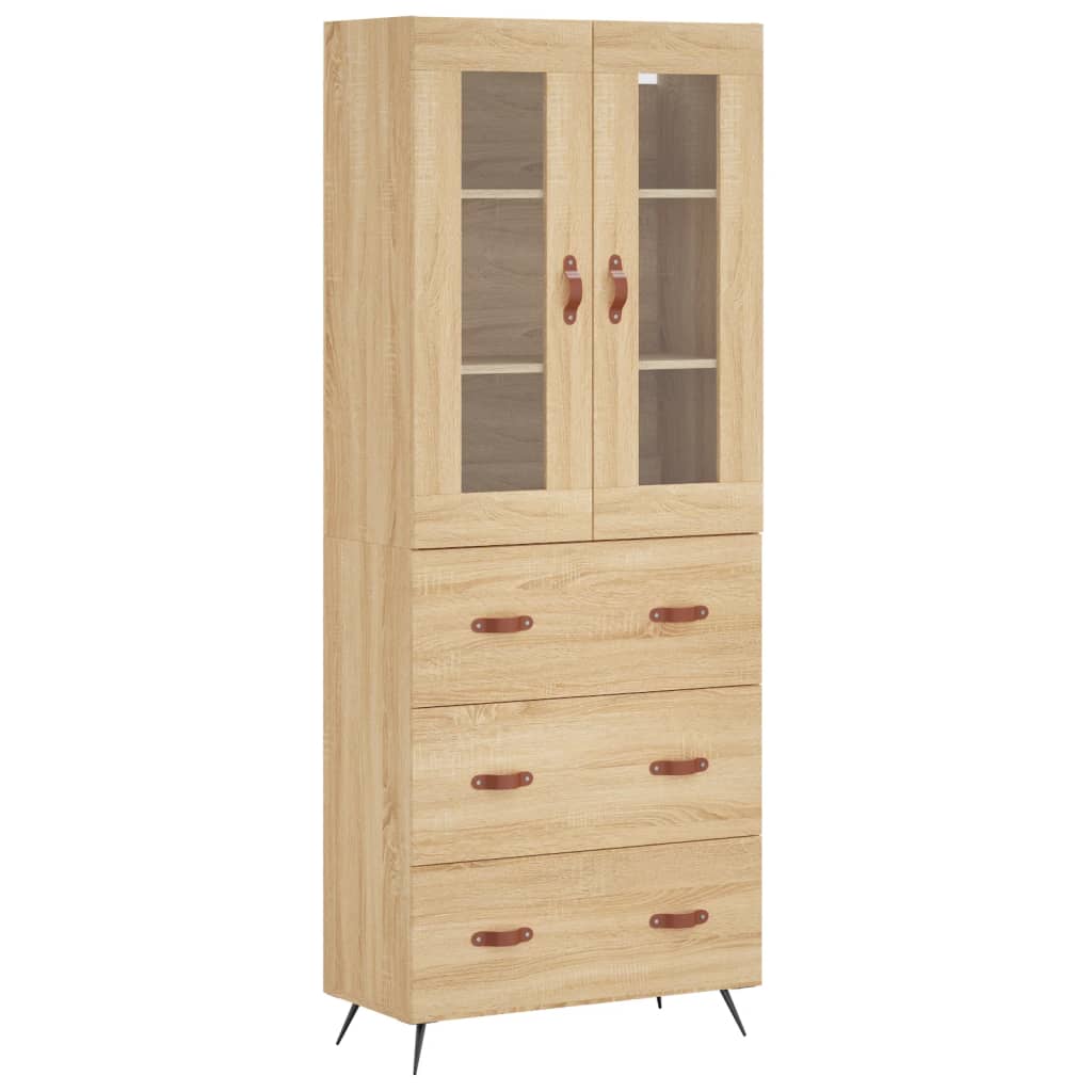 Aparador alto - Mueble de almacenamiento 69 Marrón