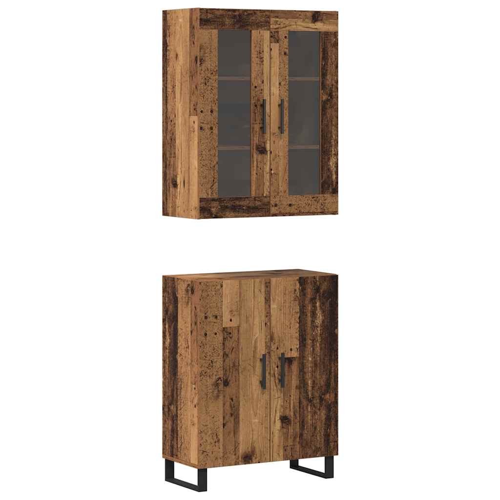 Aparador alto - Mueble de almacenamiento 2 pcs 69 Madera