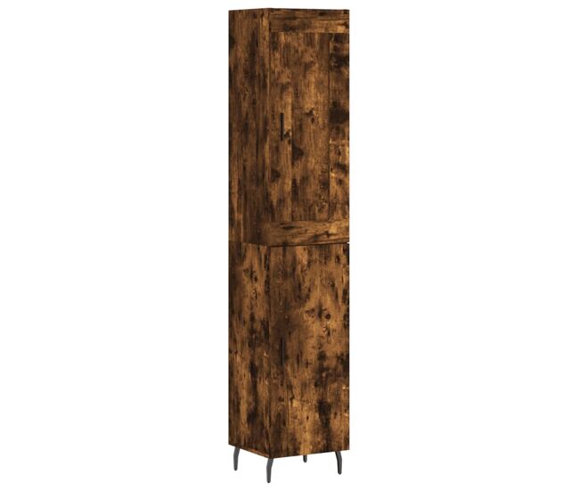 Aparador - mueble de almacenamiento de madera contrachapada roble ahumado 34,5x34x180 cm es3001