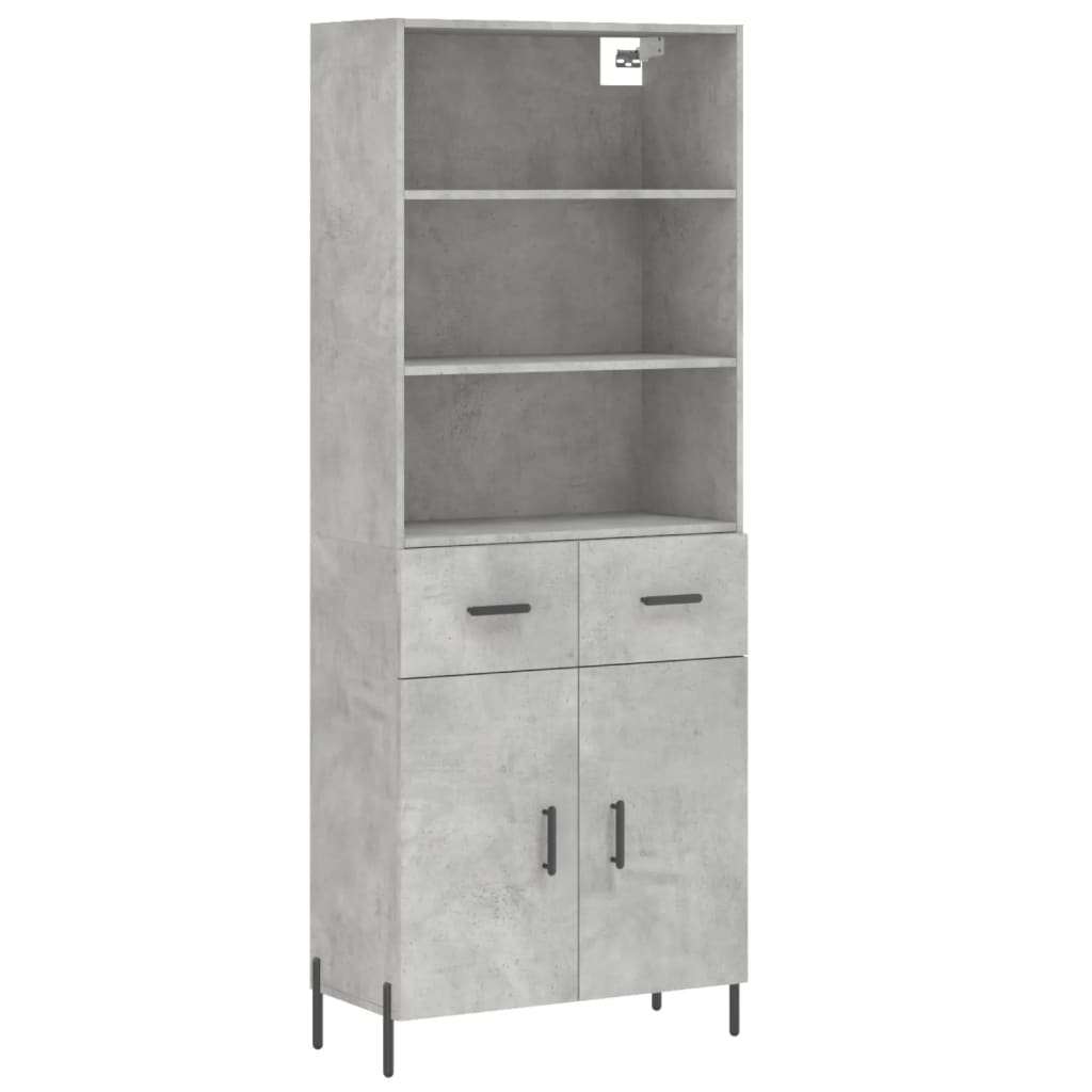 Aparador alto - Mueble de almacenamiento 69 Gris