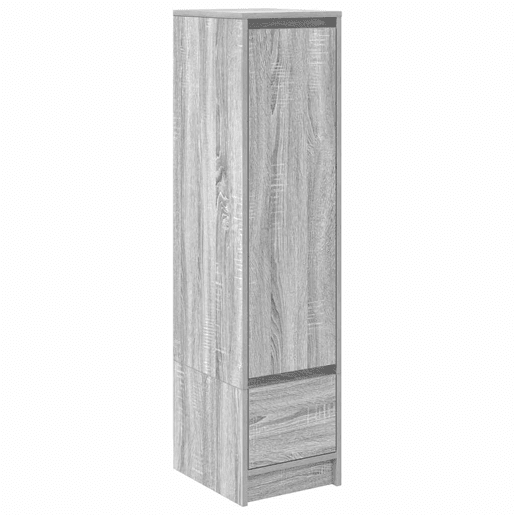 Armário alto - Bufete - Móvel de apoio 29,5x34x119,5cm derivados de madeira sonoma cinza pt1628