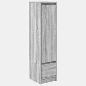 Armário alto - Bufete - Móvel de apoio 29,5x34x119,5cm derivados de madeira sonoma cinza pt1628