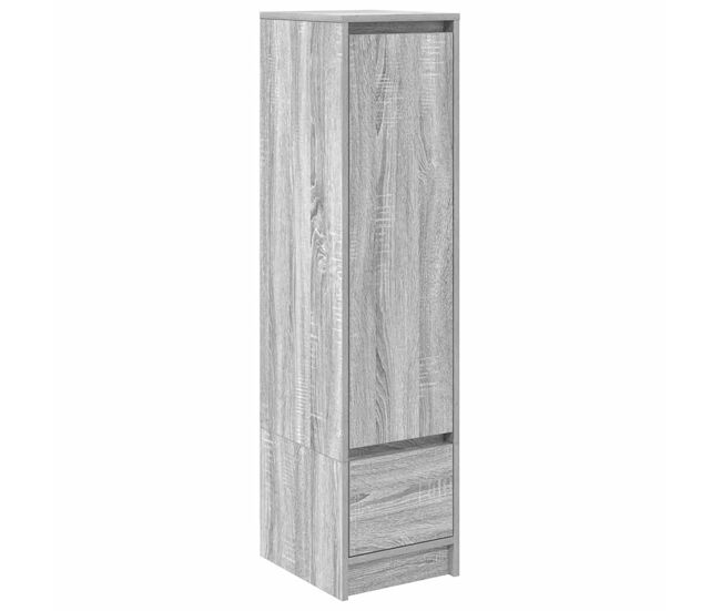 Aparador alto - mueble de almacenamiento sonoma gris 29,5x34x119,5 cm madera de ingeniería es1628