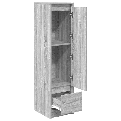 Armário alto - Bufete - Móvel de apoio 29,5x34x119,5cm derivados de madeira sonoma cinza pt1628